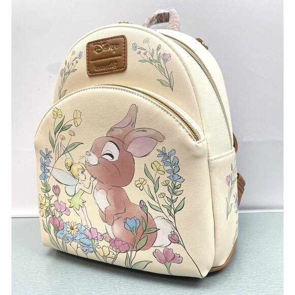 LOUNGEFLY DISNEY TINKER BELL & BUNNY MINI BACKPACK NWT - Picture 3 of 15